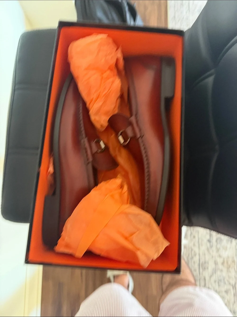 Magnanni Black Shoe Box with GENTRY Brandy Label